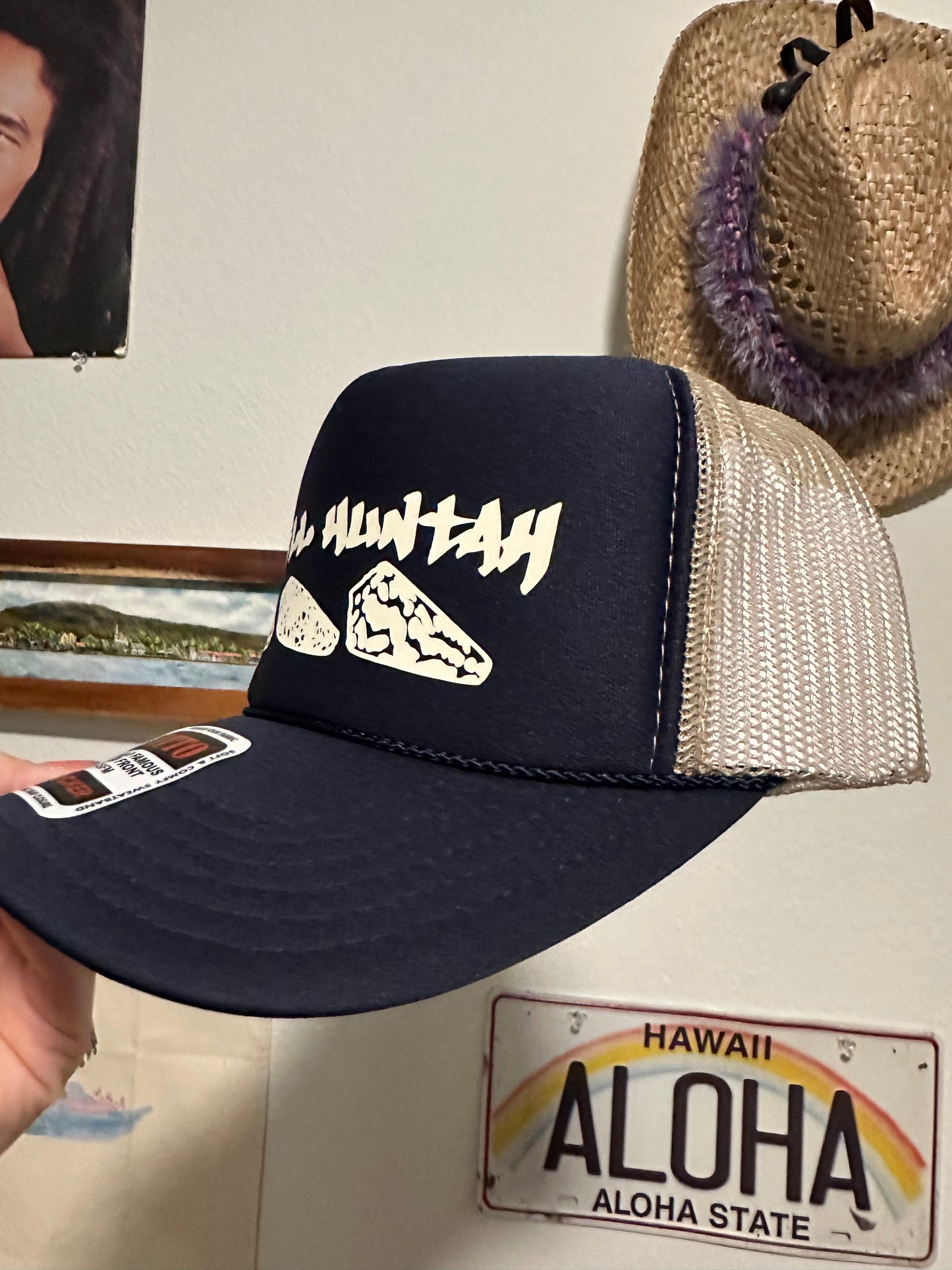 Shell Huntah Trucker Navy/Tan