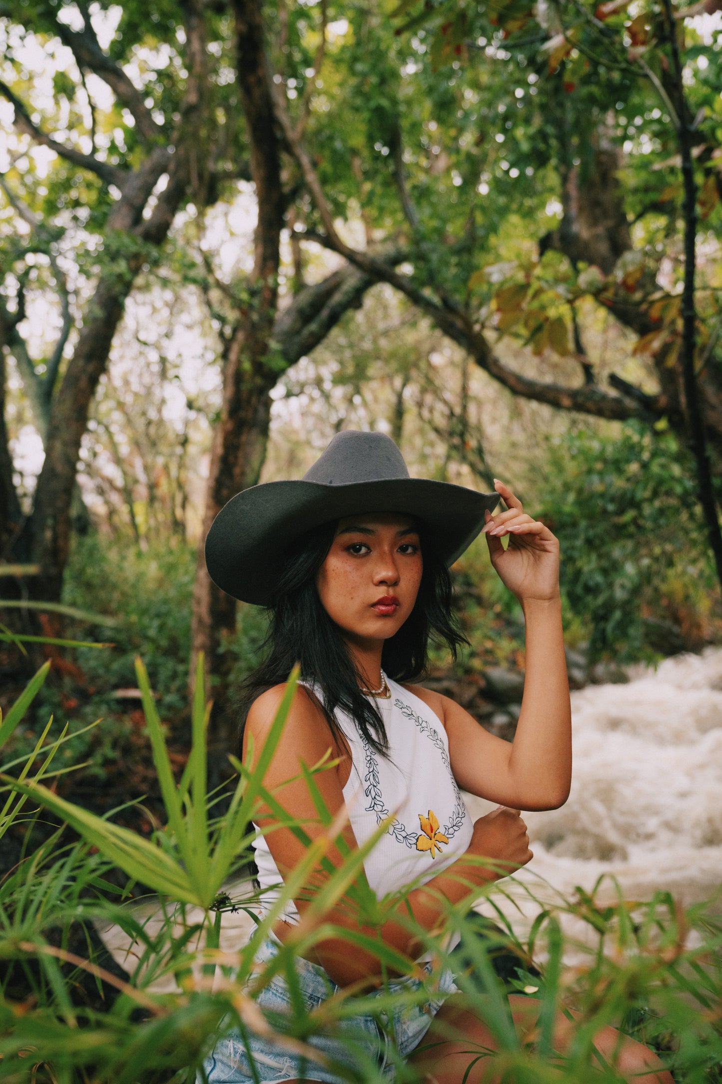 Kahili ginger lei tank