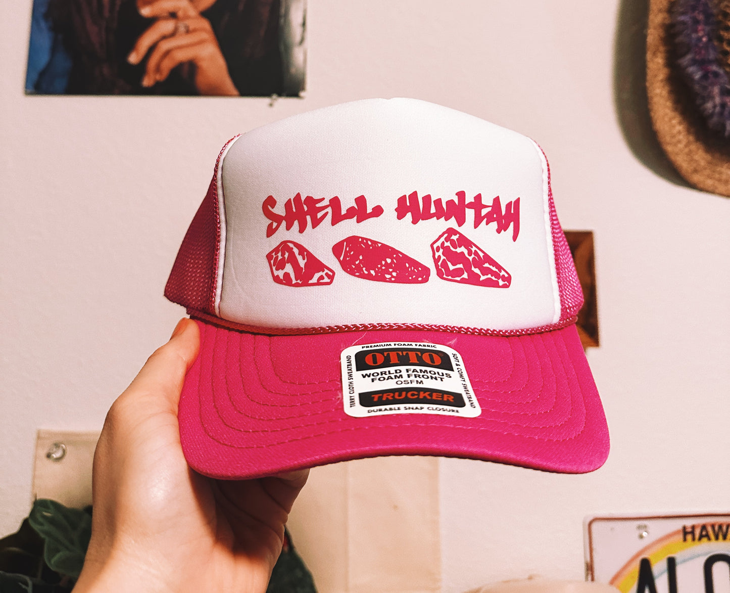 Shell Huntah Hot Pink/White