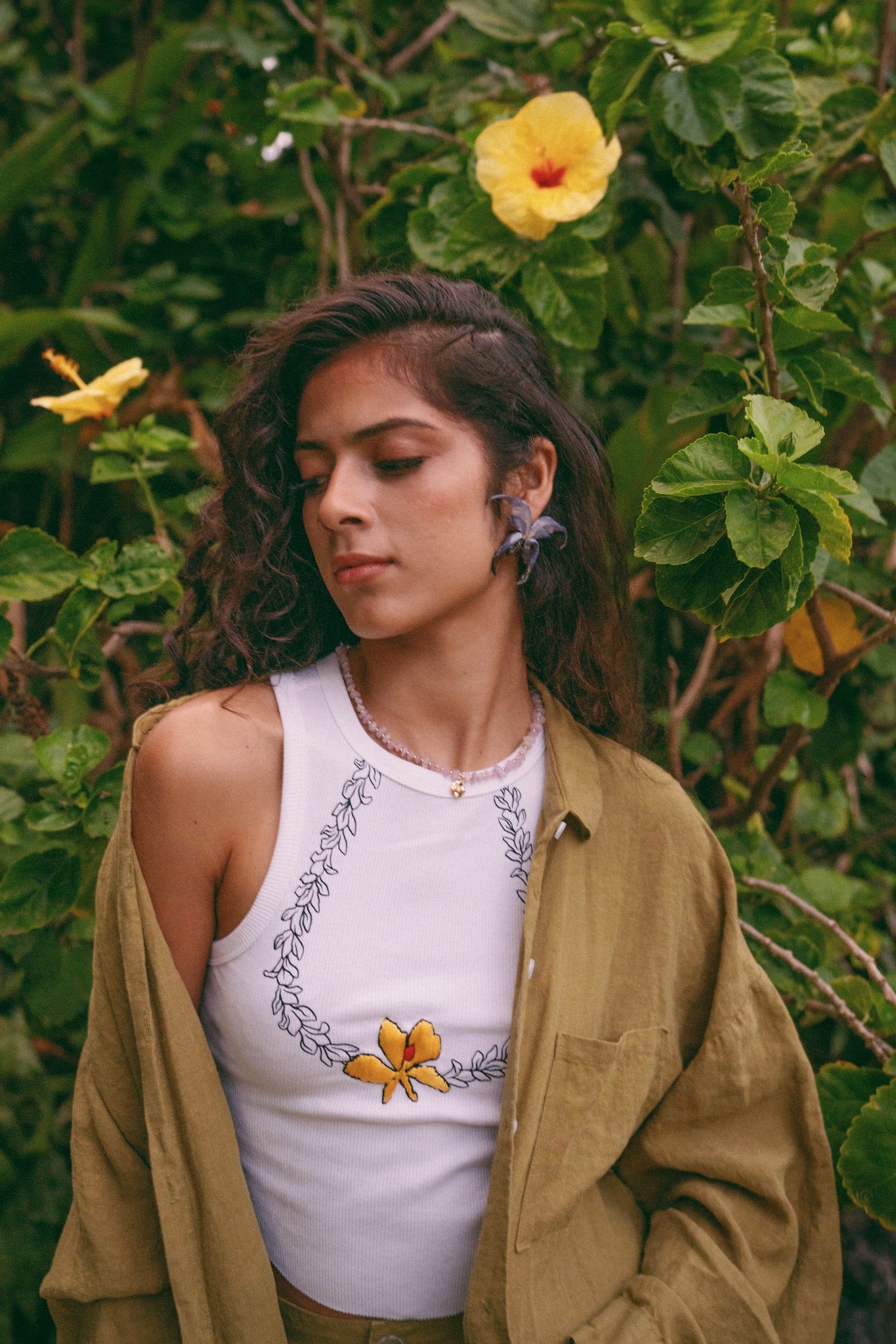 Kahili ginger lei tank