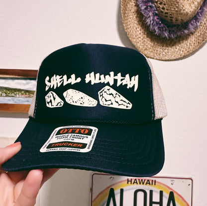 Shell Huntah Trucker Navy/Tan